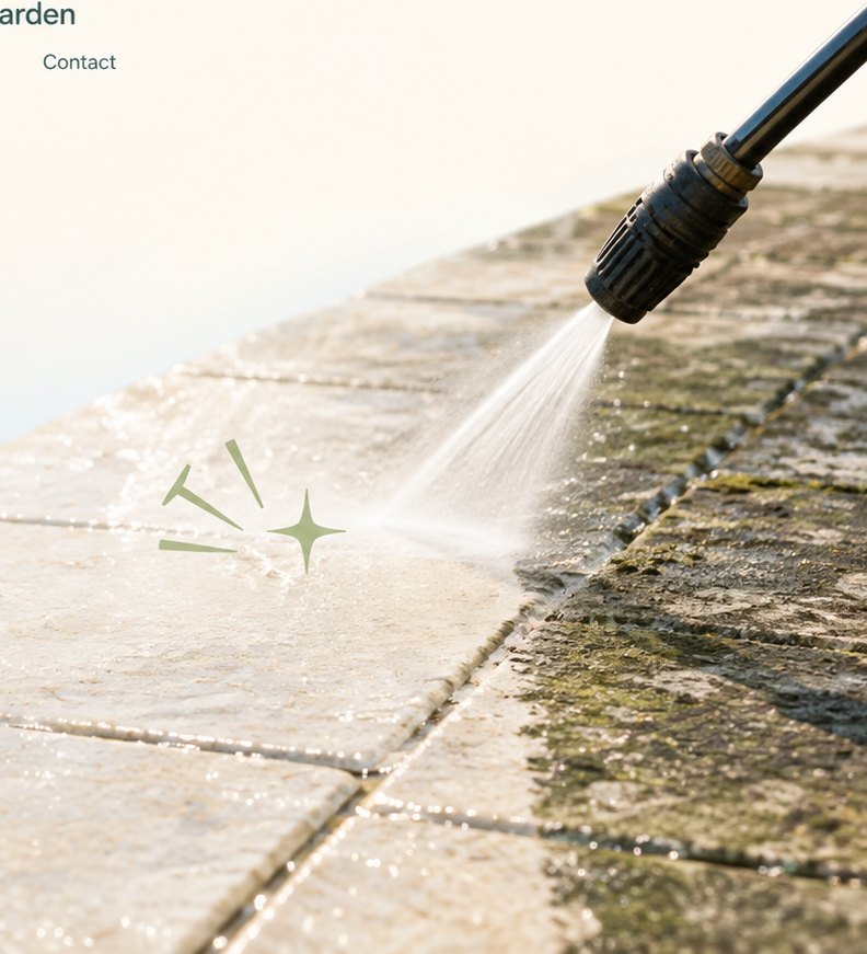 Paving after pressure washing